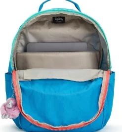 Kipling Backpacks<Seoul Large Nylon 15 Laptop Backpack Azure Sky Blue