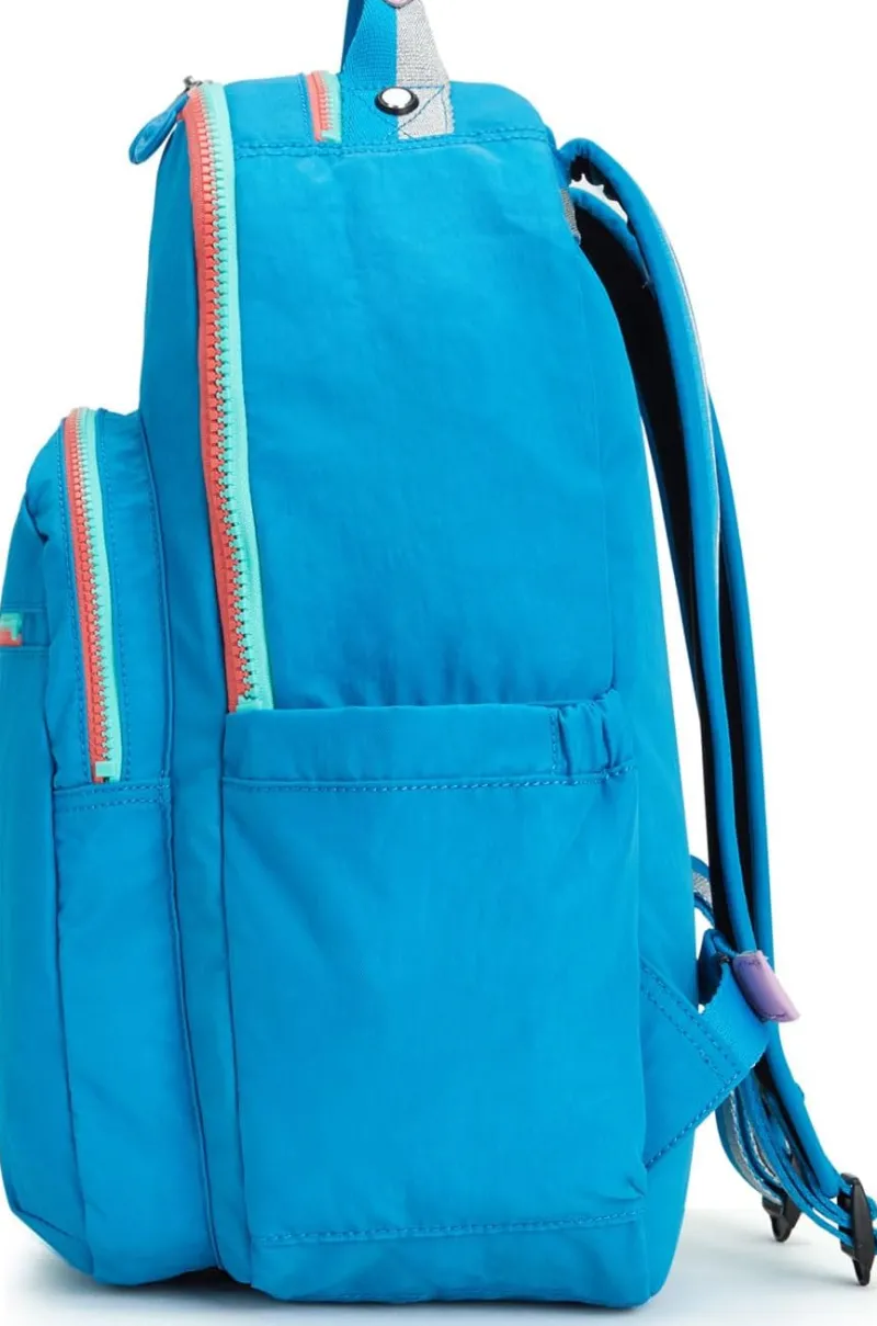 Kipling Backpacks<Seoul Large Nylon 15 Laptop Backpack Azure Sky Blue