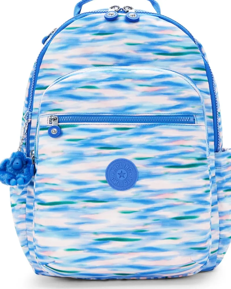 Kipling Business Cases|Backpacks<Seoul Large Printed 15 Laptop Backpack Diluted Blue