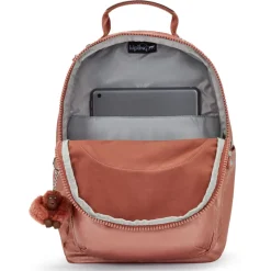 Kipling Backpacks<Seoul Small Copper Metallic Tablet Backpack | Altman Luggage