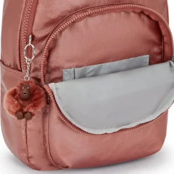 Kipling Backpacks<Seoul Small Copper Metallic Tablet Backpack | Altman Luggage