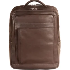 Mancini Portfolios|Business Cases<Leather Backpack for 15.6" Laptop / Tablet, 12" x 5.25" x 15",