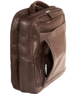 Mancini Portfolios|Business Cases<Leather Backpack for 15.6" Laptop / Tablet, 12" x 5.25" x 15",
