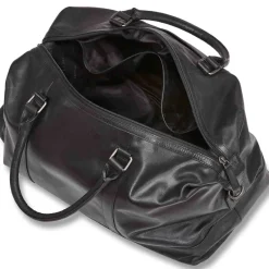 Mancini Portfolios|Attaches & Briefcases<Leather Carry-on Duffle Bag, 20" x 10" x 12", Black