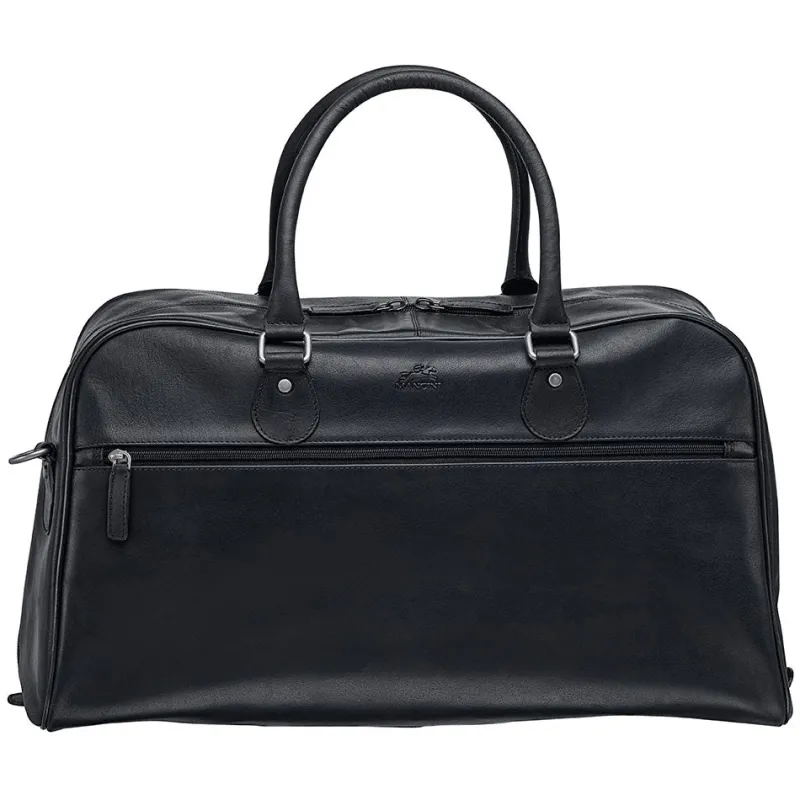 Mancini Portfolios|Attaches & Briefcases<Leather Classic Duffle Bag, 21.5" x 11" x 14", Black