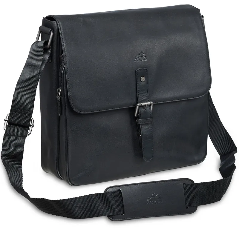 Mancini Portfolios|Business Cases<Leather Crossover Bag for 12" Laptop / Tablet with RFID Secure