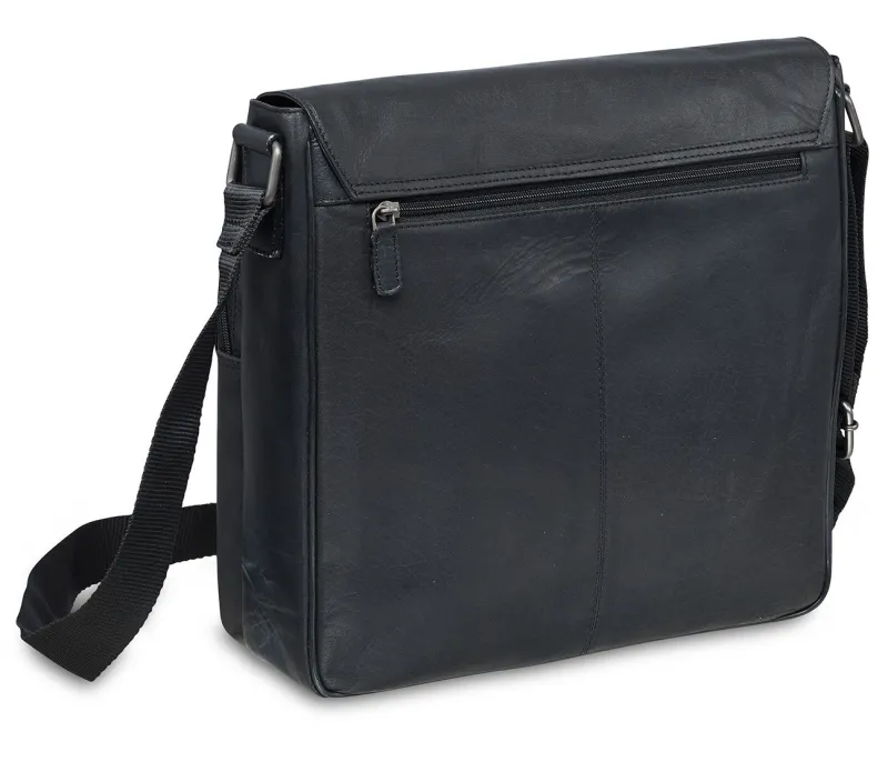 Mancini Portfolios|Business Cases<Leather Crossover Bag for 12" Laptop / Tablet with RFID Secure