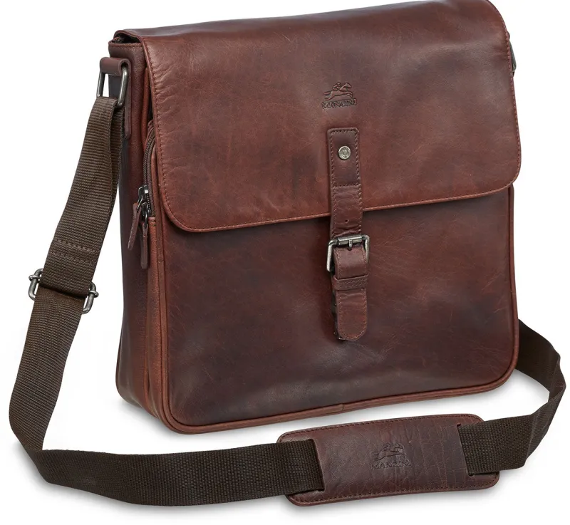 Mancini Portfolios|Business Cases<Leather Crossover Bag for 12" Laptop / Tablet with RFID Secure