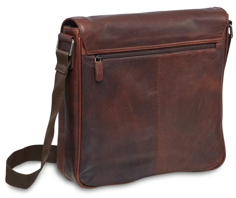 Mancini Portfolios|Business Cases<Leather Crossover Bag for 12" Laptop / Tablet with RFID Secure