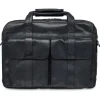 Mancini Portfolios|Attaches & Briefcases<Leather Double Compartment Briefcase for 15.6" Laptop with RFI