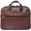 Mancini Portfolios|Business Cases<Leather Expandable Double Compartment Briefcase for 15.6'' Lap