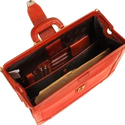 Mancini Portfolios|Business Cases<Leather Laptop Compatible Litigator Briefcase Brown