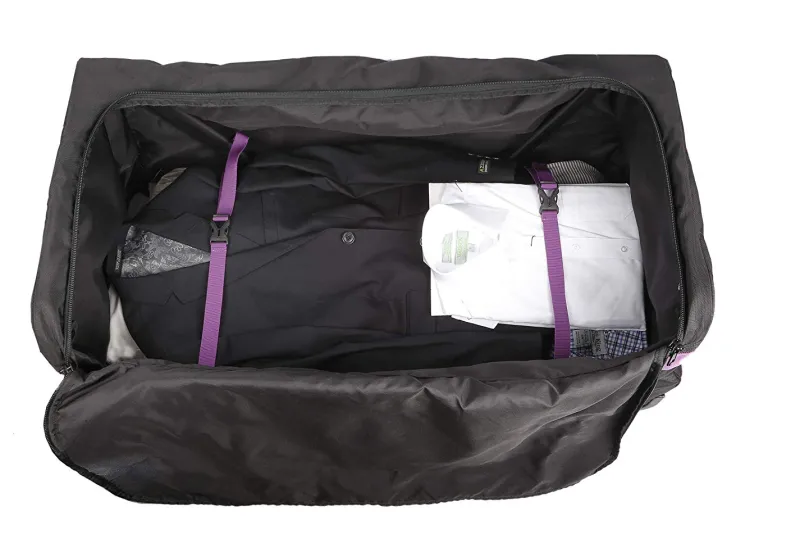 Marco Polo Wheeled Duffels|Checked<Air Lite wheeled Duffel Bag 32 Purple | Altman Luggage BLACK/PURPLE