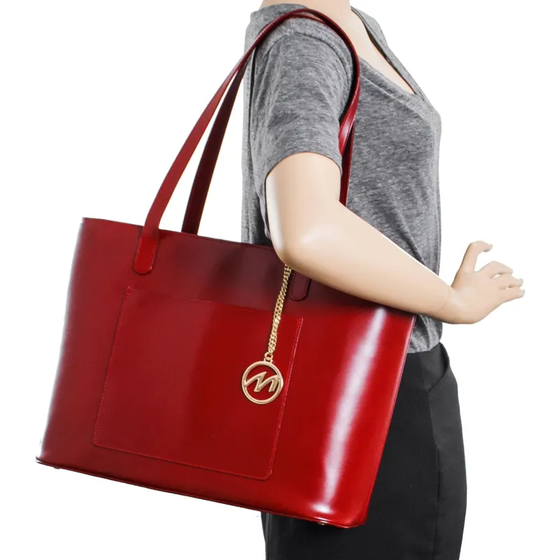 McKlein Business Cases|Carry-on Luggage<ALYSON Leather Tablet Tote | Altman Luggage Red
