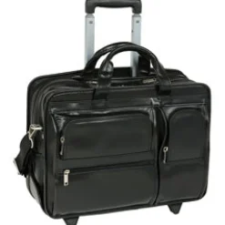 McKlein Business Cases<P Series 8844 Clinton Wheeled Laptop Case Black