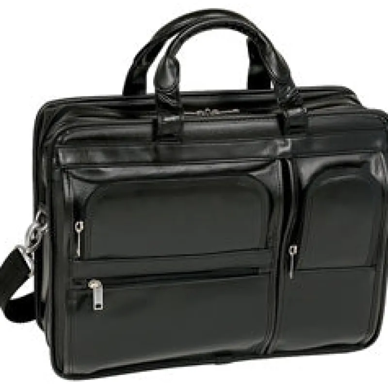 McKlein Business Cases<P Series 8843 Leather Laptop Case Black