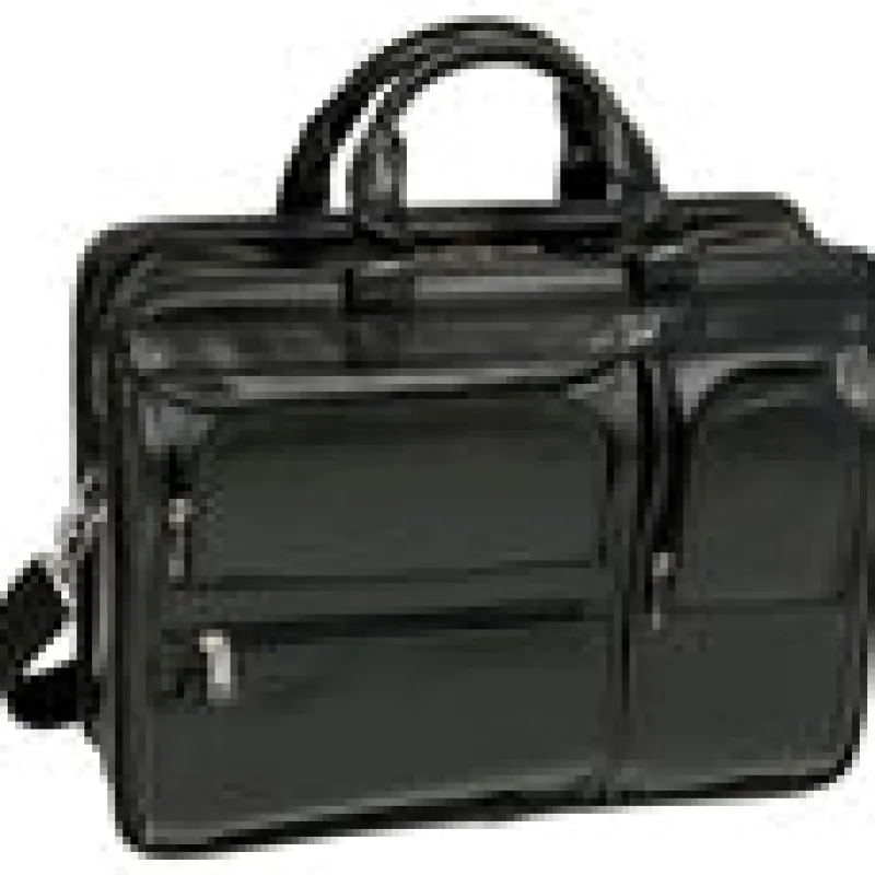 McKlein Business Cases<P Series 8843 Leather Laptop Case Black
