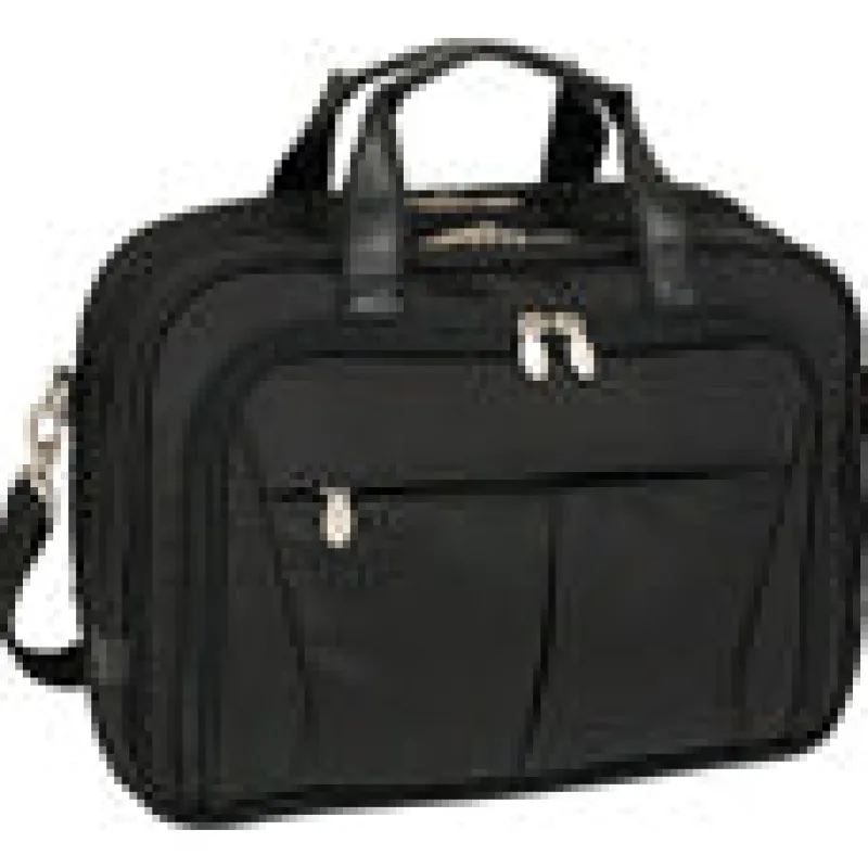 McKlein Business Cases<R Series 7456 Pearson Expandable Double Compartment Briefcase Black