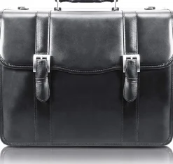 McKlein Business Cases<USA Flournoy 15" Leather Double Compartment Laptop Briefcase