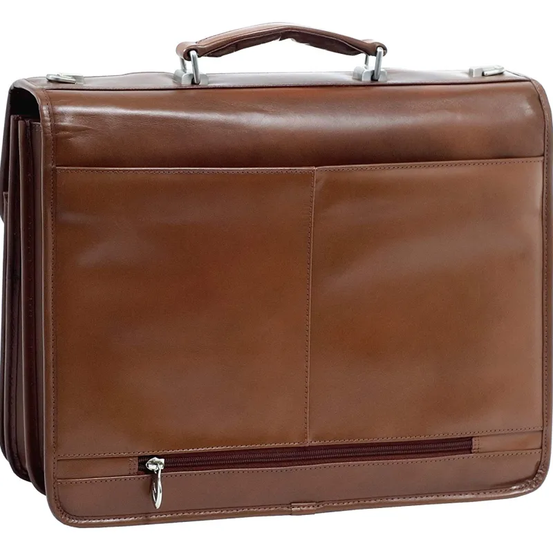 McKlein Business Cases<USA Flournoy 15" Leather Double Compartment Laptop Briefcase