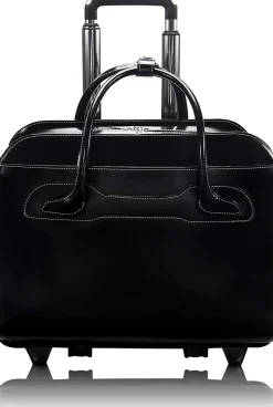 McKlein Business Cases<USA Willowbrook 15.6" Ladies' Leather Wheeled Laptop Briefcase