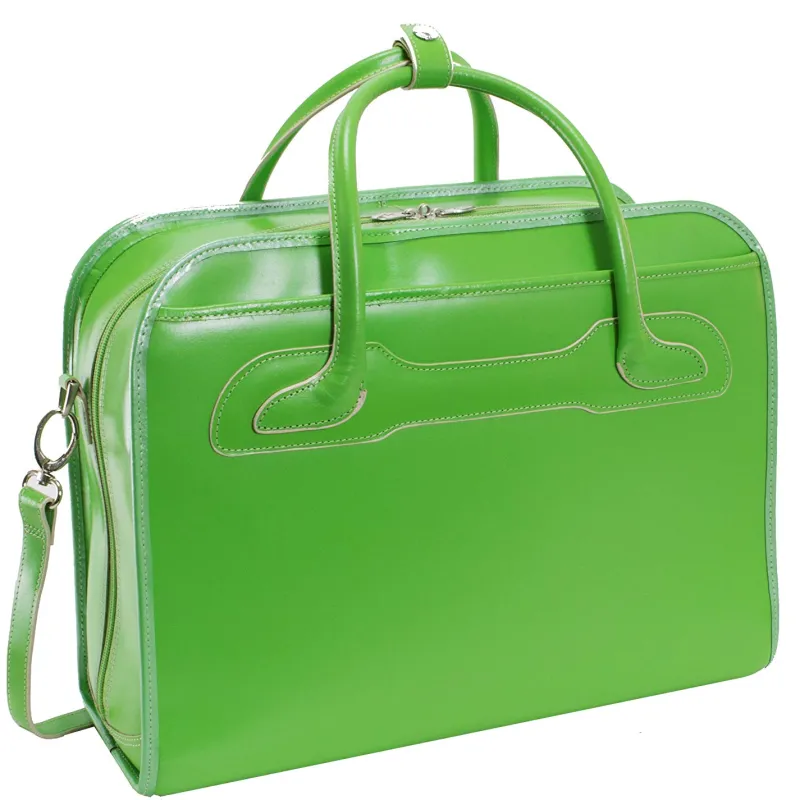 McKlein Business Cases<USA Willowbrook 15.6" Ladies' Leather Wheeled Laptop Briefcase