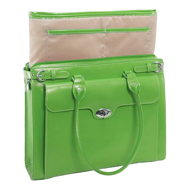 McKlein Business Cases<Winnetka 15.4" Leather Ladies' Laptop Briefcase w/Removable Sl