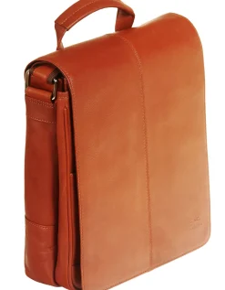 Mancini Portfolios|Business Cases<Messenger Style Tablet Bag, 10.5" x 4" x 12", Cognac