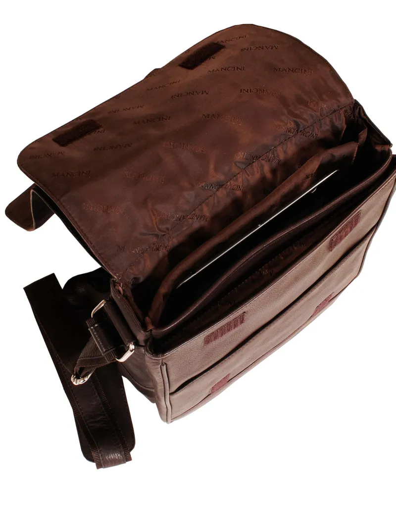Mancini Portfolios|Business Cases<Messenger Style Tablet Bag, 10.5" x 4" x 12", Brown