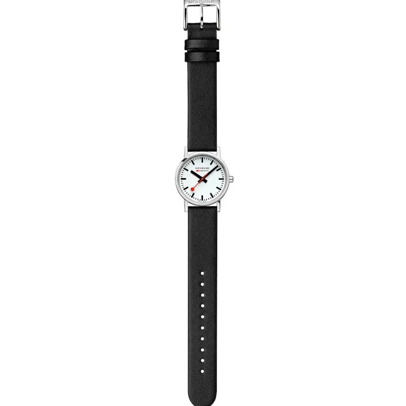 Mondaine Unisex Watches|Women's Watches<CLASSIC BLACK VEGAN GRAPE LEATHER 30 MM | Altman Luggage