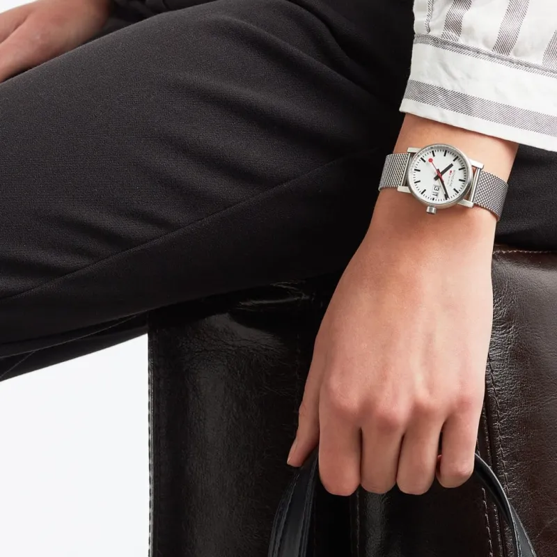 Mondaine Unisex Watches|Women's Watches<EVO2 Stainless Steel 30MM Swiss Watch | Altman Luggage