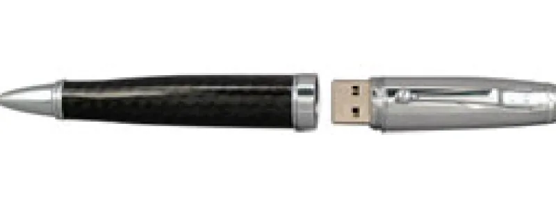 Monteverde Ballpoint<Invincia 4 GB USB Carbon/Chrome Ballpoint Pen