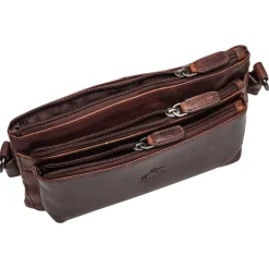 Mancini Portfolios|Attaches & Briefcases<Multi Function Waist Bag, 9.5" x 2" x 5.5", Brown