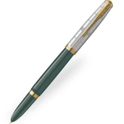 Parker Fountain<51 Premium Forest Limited Edition Green Gold Trim Fountain Pen