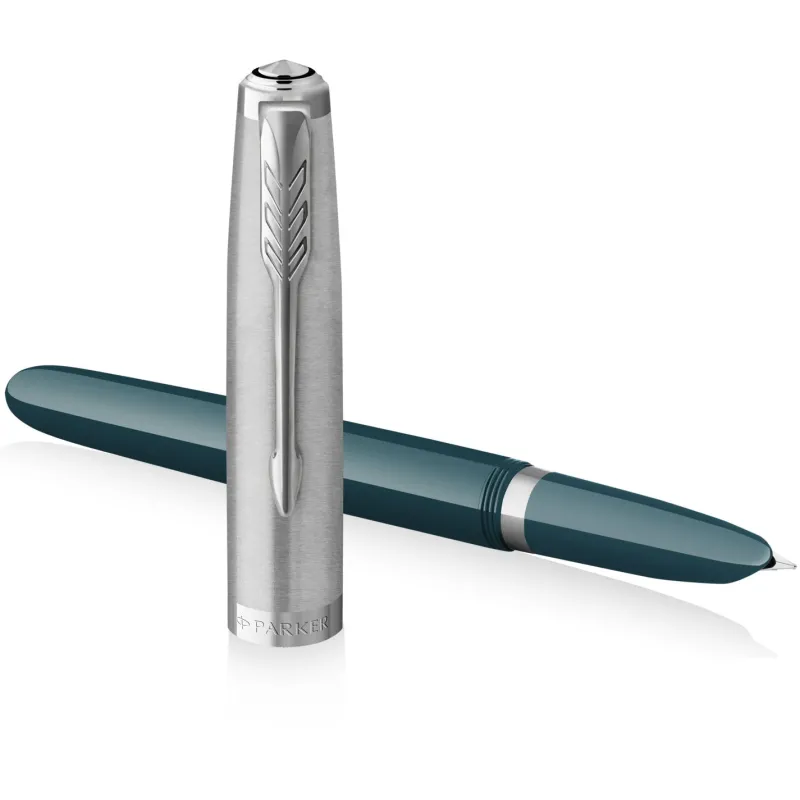 Parker Fountain<51 CT Fountain Pen on Sale | Altman Luggage Teal Blue