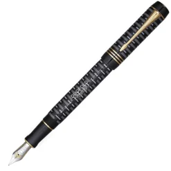 Parker Fountain<Duofold 100 LE Anniversary Centennial Limited Fountain Pen GT Black