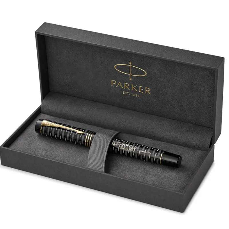 Parker Fountain<Duofold 100 LE Anniversary Centennial Limited Fountain Pen GT Black