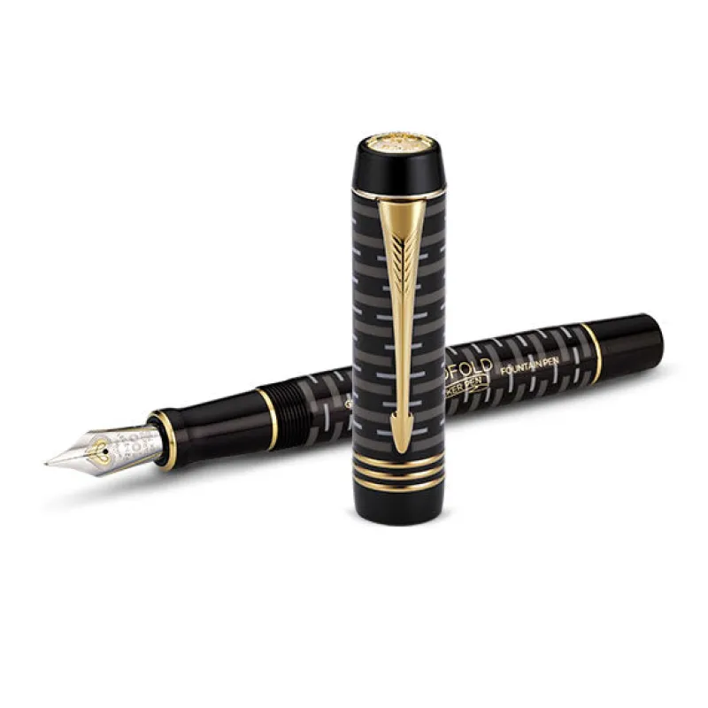 Parker Fountain<Duofold 100 LE Anniversary Centennial Limited Fountain Pen GT Black