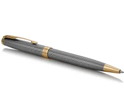 Parker Ballpoint<Sonnet Prestige Cisele Sterling Silver GT Ballpoint Pen Sale Cisele Silver