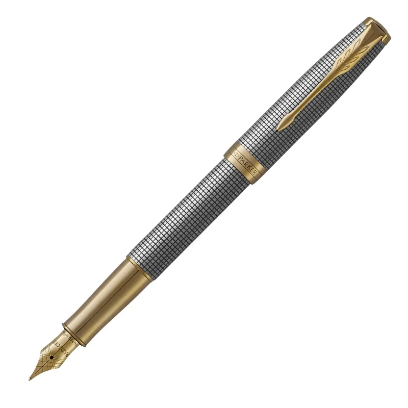 Parker Fountain<Sonnet Prestige GT Fountain Pen 18k nib | Altman Luggage Cisele Silver