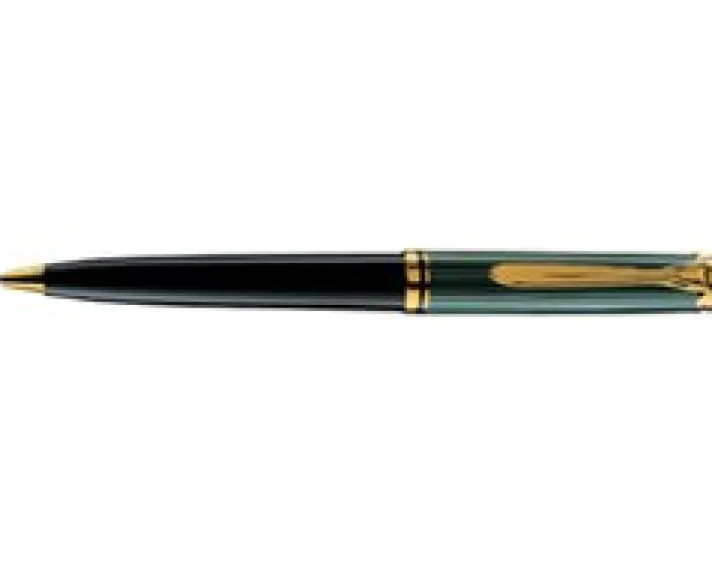 Pelikan Ballpoint<Pens - Souveran 800 Green & Black Ballpoint K800