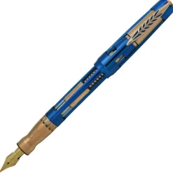 Pineider Fountain<Arman Blue Trilogy Rosegold Trim LE 88 Fountain Pen