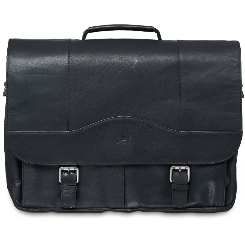 Mancini Portfolios|Business Cases<Porthole Briefcase for 15.6" Laptop / Tablet with RFID Secure Pocket,