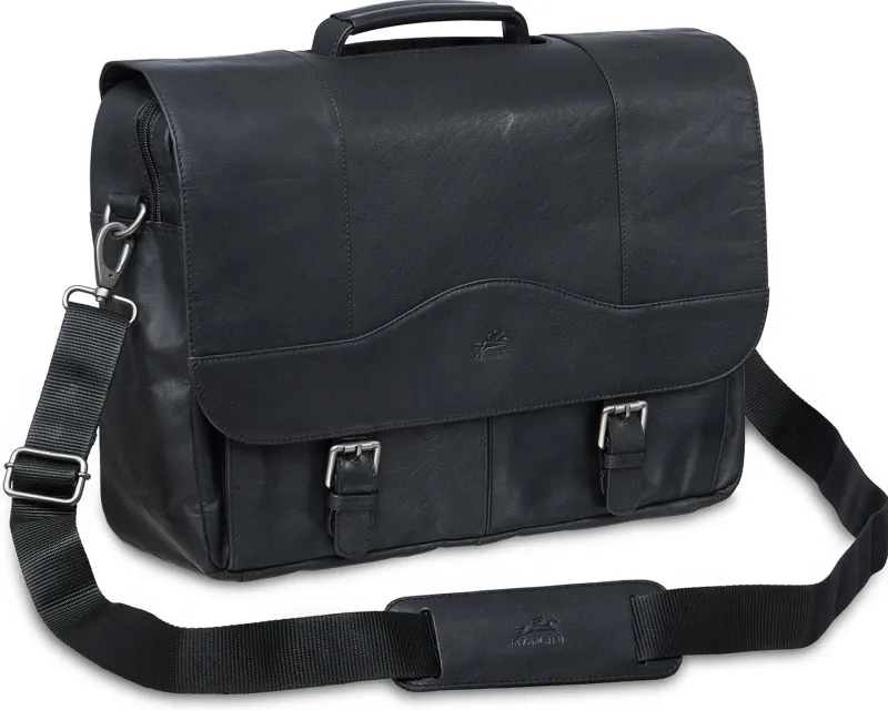 Mancini Portfolios|Business Cases<Porthole Briefcase for 15.6" Laptop / Tablet with RFID Secure Pocket,
