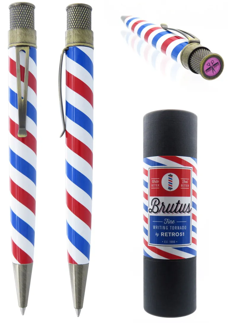 Retro 51 Rollerball|Ballpoint<Tornado Vintage Metalsmith Brutus Barber Pen | Altman Luggage