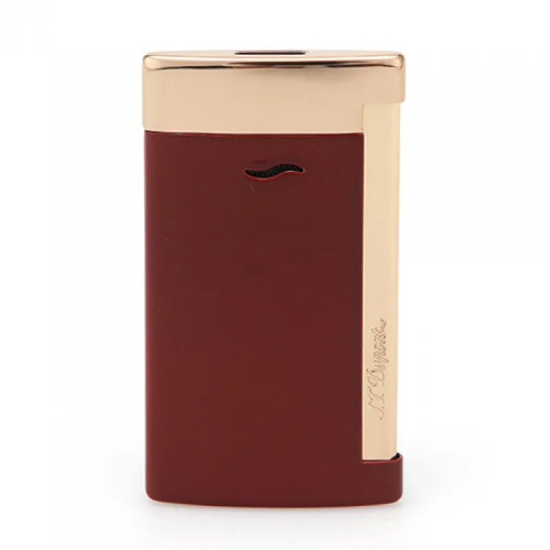 S.T. Dupont Lighters<S. T. Dupont SLIM 7 Red with Golden Finish Lighter | Altman Luggage