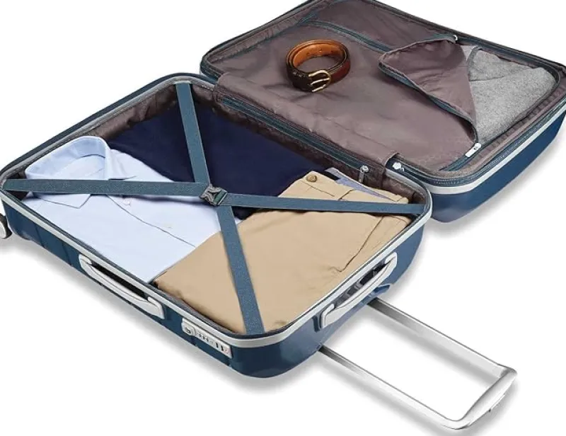 Samsonite Checked|Carry-on Luggage<Freeform 3 Piece Set 21|24|28 Inch Expandable Spinners (Navy