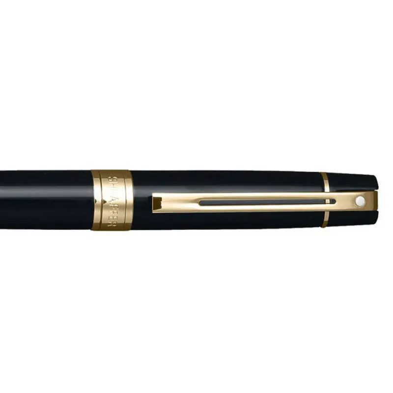 Sheaffer Ballpoint<300 9325 Glossy Black Ballpoint Pen With Gold-tone Trim