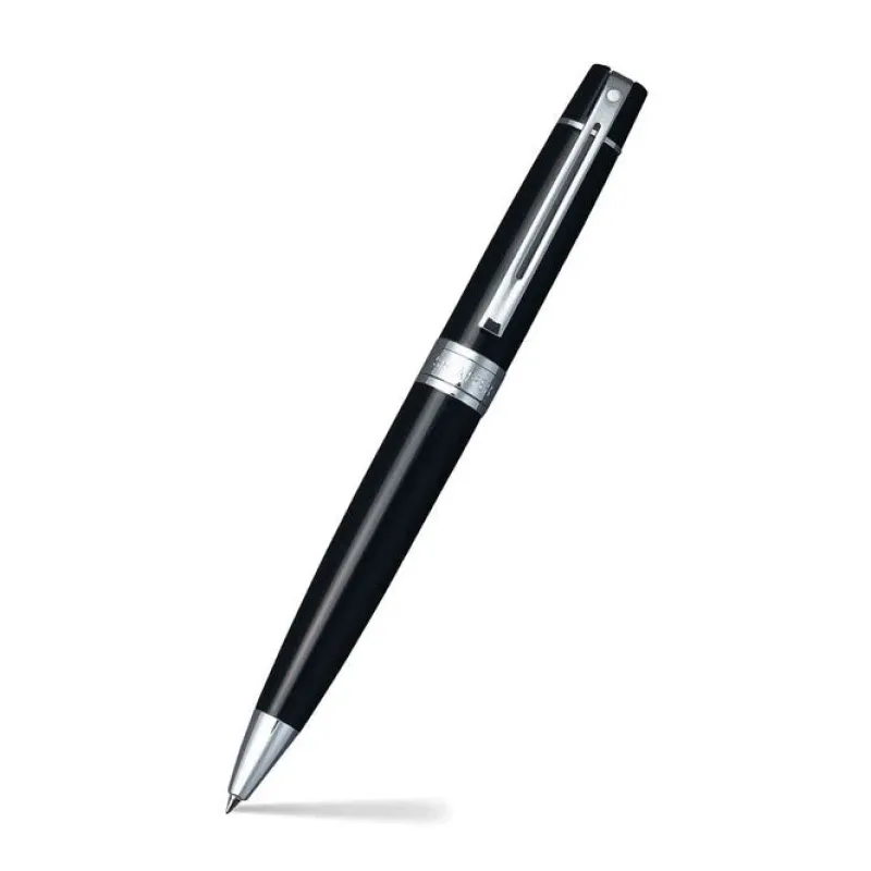 Sheaffer Ballpoint<300 9312 Glossy Black Ballpoint Pen With Chrome Trim