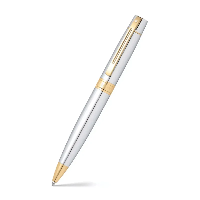 Sheaffer Ballpoint<300 Chrome with Gold Trims Ballpoint Pen | Altman Luggage